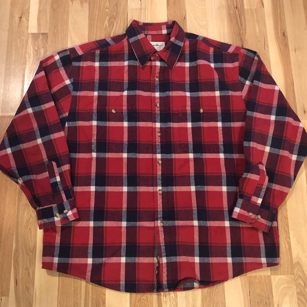 Men’s Eddie Bauer Long Sleeve Plaid Shirt Large